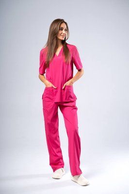 Костюм медичний жіночий Simple колір фуксія XL 354635XL фото