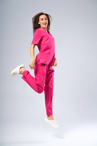 Костюм медичний жіночий Simple колір фуксія XL 354635XL фото