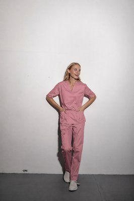 Костюм медичний жіночий Basic колір попеляста троянда 465489268 фото