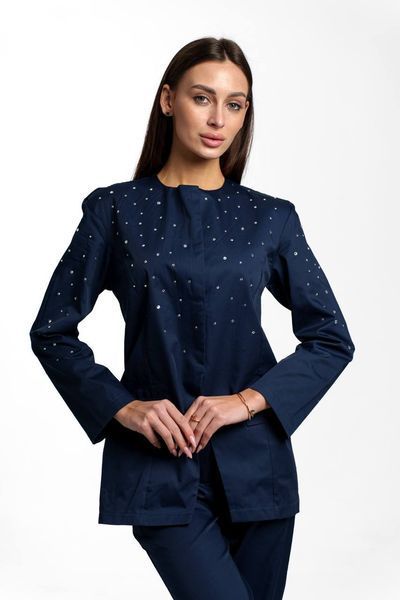 Сорочка медична жіноча Siren sparkle колір наві 87634 фото
