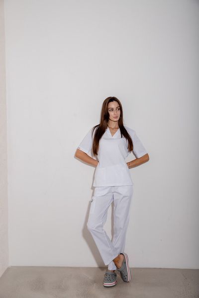 Костюм медичний жіночий Basic колір білий XL 2574867XL фото