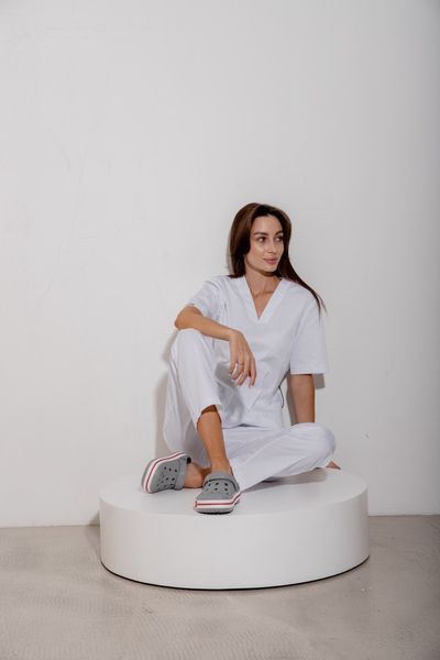 Костюм медичний жіночий Basic колір білий XL 2574867XL фото