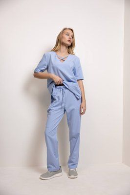 Костюм медичний жіночий Chic жіночий блакитний XL 8724084XL фото