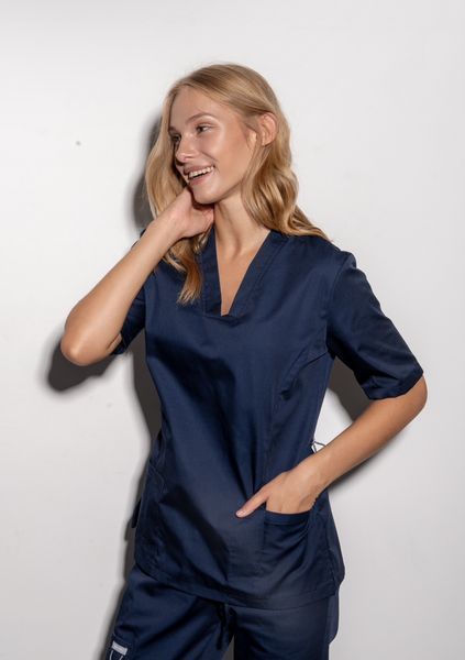 Топ медичний жіночий Basic колір наві XXL 8609538051XXL фото