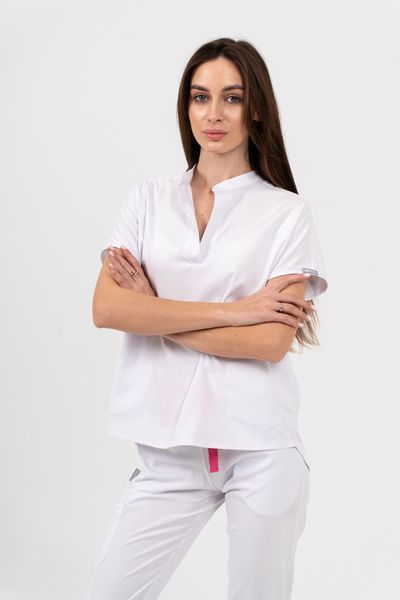 Костюм медичний жіночий Vibe колір білий XL 8476304XL фото