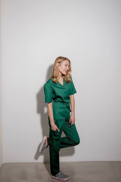 Костюм медичний жіночий Basic колір смарагд XL 7685947693XL фото