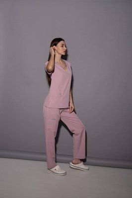 Костюм медичний жіночий Chic колір попеляста троянда 3232531452XL фото