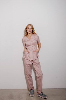 Костюм медичний жіночий Lily колір пудра XL 275240XL фото