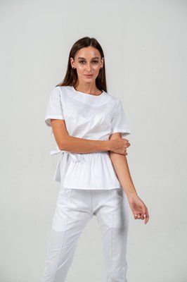 Костюм медичний жіночий Elia колір білий XL 12346 XL фото