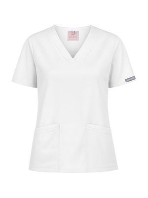 Топ медичний жіночий Simple колір білий XXL 3152182XXL фото