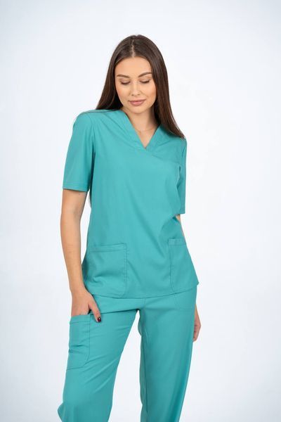Костюм медичний жіночий Simple колір бірюза XL 76967XL фото