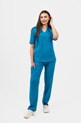 Костюм медичний жіночий Simple колір кобальт XL 85670246XL фото
