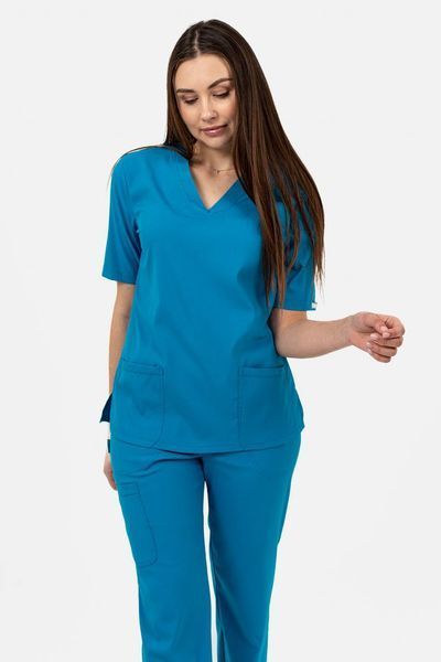 Костюм медичний жіночий Simple колір кобальт XL 85670246XL фото