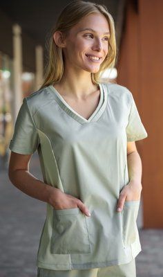 Топ медичний жіночий Elastic колір фісташка XXXL 235797641Xxxl фото
