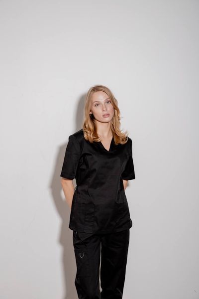 Костюм медичний жіночий Basic колір чорний XL 25870396XL фото